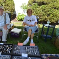 <p>Anne Moxson and Bob Zwilly are among the jewelry vendors at the Blueberry Festival.</p>