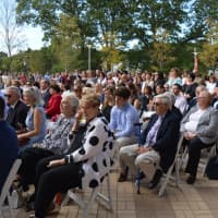 <p>A large crowd gathered for the opening of Sacred Heart University&#x27;s Center for Healthcare Education.</p>