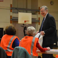 <p>Stamford Mayor David Martin participated in an emergency response exercise at Stamford High School Thursday.</p>