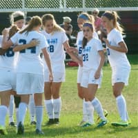 <p>The defending sectional champion John Jay High girls soccer team rolled out the welcome mat Tuesday for North Rockland in a replay of last year&#x27;s Class AA championship game.</p>