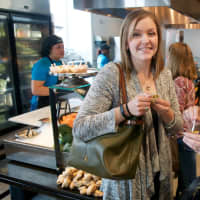 <p>Fresh, homemade foods are the specialty at bfresh in Fairfield.Here, customers try samples at the Grand Opening. </p>