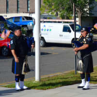 <p>Members of the Fairfield County Police Pipes And Drums perform &quot;Amazing Grace&quot; on bagpipes during the Sept. 11 remembrance ceremony.</p>