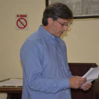<p>Robert Bernstein, co-owner of Mount Kisco Sports, speaks against a proposed Modell&#x27;s Sporting Goods for the former Borders site.</p>