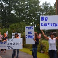 <p>Parents in Chappaqua rallied early Monday morning to call for the departure of schools Superintendent Lyn McKay over her handling of a sex-abuse case involving a former high school drama teacher.</p>