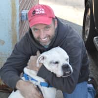 <p>Fair Lawn transporter Steve Quilliam reunites with a now-well-fed and very loved Koko, a boxer-bulldog mix.</p>