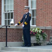 <p>The New Canaan Fire Department rang out a bell five times for each of the three New Canaan residents lost during the Sept. 11 attacks.</p>