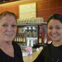 <p>Frankie&#x27;s co-owner Carina Evangelista (right) with head waitress Marian Feliciotto (left).</p>