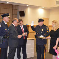 <p>East Rutherford Detective Lt. Tom Berlinski is sworn.</p>