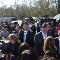 <p>Hillary Clinton gets into her van to leave the grounds of Chappaqua&#x27;s Douglas G. Grafflin Elementary School. Clinton arrived on Tuesday morning to cast her vote in New York&#x27;s Democratic presidential primary.</p>