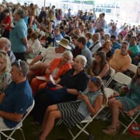 <p>A packed crowd attends Somers High School&#x27;s 2016 commencement.</p>