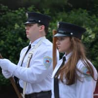 <p>Chappaqua firefighters march in the Mount Kisco Fire Department&#x27;s parade.</p>