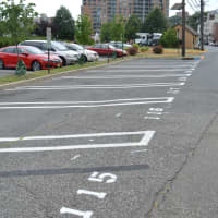<p>The spots in Edgewater&#x27;s municipal lot were painted and numbered in June.</p>
