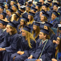 <p>A sea of graduates at the New Fairfield High commencement.</p>