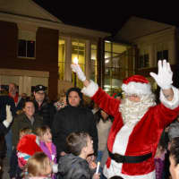 <p>Santa Claus makes a visit to Mount Kisco&#x27;s Christmas tree lighting ceremony.</p>
