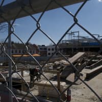 <p>A look inside the fence at the downtown Westport construction scene.</p>