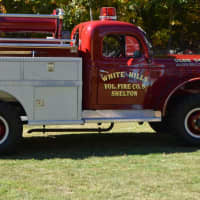 <p>An old-fashioned fire engine at the White Hills Volunteer Fire Co.</p>