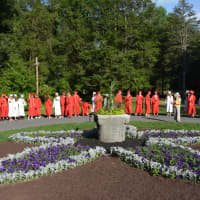 <p>Newly minted Fox Lane High School graduates ready for the 2016 commencement.</p>