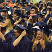 <p>The final momemts of the New Fairfield High graduation</p>