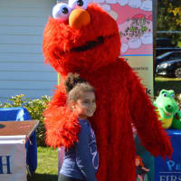 <p>Elmo greets his fans at the Great Pumpkin Festival at Boothe Memorial Park.</p>