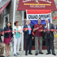<p>L to R: Jannie Chung, Alissa Latner, John Glidden, Massimo Grieco, Robert DiDio and Anthony Gorga at the ribbon-cutting for Nonna Clementina&#x27;s Deli.</p>