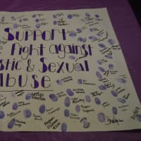 <p>Students on campus showed their support by taking the pledge to fight against domestic and sexual abuse.</p>