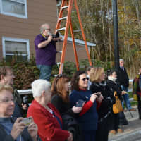 <p>Onlookers at the decommissioning of the Millwood Fire Company&#x27;s Station No. 1.</p>
