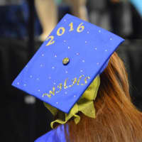 <p>Another decorated mortarboard at the Harding High School graduation in Bridgeport.</p>