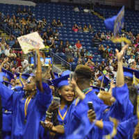 <p>The celebration commences at the Warren Harding High School graduation on Tuesday.</p>
