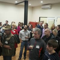 <p>Guests and Community Advisors mingled with Mayor Paul Aronsohn and Daily Voice staff members at an open house Wednesday in Ridgewood.</p>