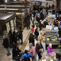 <p>A second-story eating space at DeCicco &amp; Sons&#x27; Millwood store offers an expansive view of the activity below.</p>