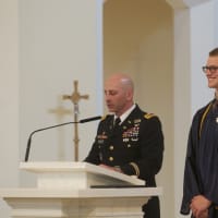 <p>John F. Kennedy Catholic High School held it&#x27;s 2016 commencement ceremony Saturday morning at St. Joseph&#x27;s Catholic Church in Somers. Kennedy Catholic graduate Ken Brown, right, is headed to West Point.</p>