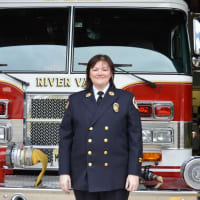 <p>Kellie Goodell is the first female fire chief in River Vale history.</p>