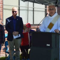 <p>Deacon Richard P. Kovacs from St. Gregory The Great Roman Catholic Church shares a few words in celebration of the event.</p>