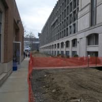 <p>Classes continue at Lafayette Hall at Housatonic Community College in Bridgeport despite the ongoing construction project. The project is expected to be complete for classes in fall 2017.</p>