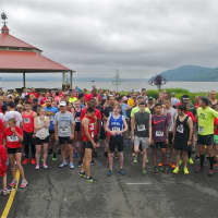 <p>Runners and walkers wait for the start signal at Sunday morning&#x27;s 5K.</p>
