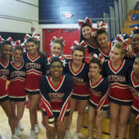 <p>Roy C. Ketcham High cheerleaders pose for a photo.</p>