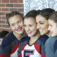 <p>Eastchester girls pose for a selfie Saturday at Eastchester HS.</p>