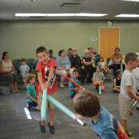 <p>Troopers-in-training perfect their light saber skills at Jedi Academy in Fairfield.</p>