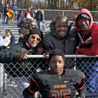 <p>Jordan Lewis (25) of Tuckahoe with family members after Saturday&#x27;s win.</p>