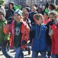 <p>Children from St. James School in Stratford marched in the 2017 St. Patrick&#x27;s Day Parade in Bridgeport.</p>