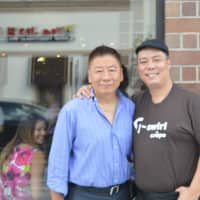 <p>L to R: Business partners Albert Chin and David Weng.</p>