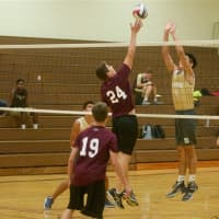 <p>The Scarsdale High boys volleyball team played last week at Clarkstown South.</p>