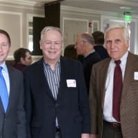 <p>From left: Westchester County Executive Rob Astorino, Daily Voice Founder and CEO Carll Tucker and Dean Bender of Thompson &amp; Bender.</p>