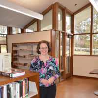 <p>Director Karen Tatarka is pleased with the recent renovations at Weston Public Library.</p>