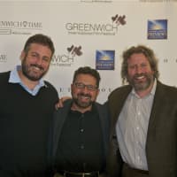 <p>Left to right: Director Jeremy Newberger, actors Seth Kramer, Daniel Miller.</p>