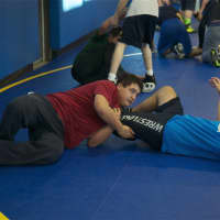 <p>Members of the Mahopac wrestling team get ready for the winter season.</p>