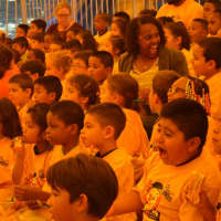 <p>Hundreds of children enjoyed lunch and a show at the Zerbini Family Circus in Beardsley Park Tuesday.</p>