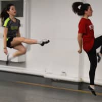 <p>In midair are Catherine Murphy of Ho-Ho-Kus and Molly McGraw of Upper Saddle River.</p>