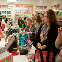 <p>The lines are long at the Bath and Body Works store at the Danbury Fair Mall on Black Friday. </p>