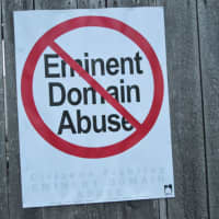 <p>Another anti-eminent domain sign on Chestnut Street in Emerson.</p>
